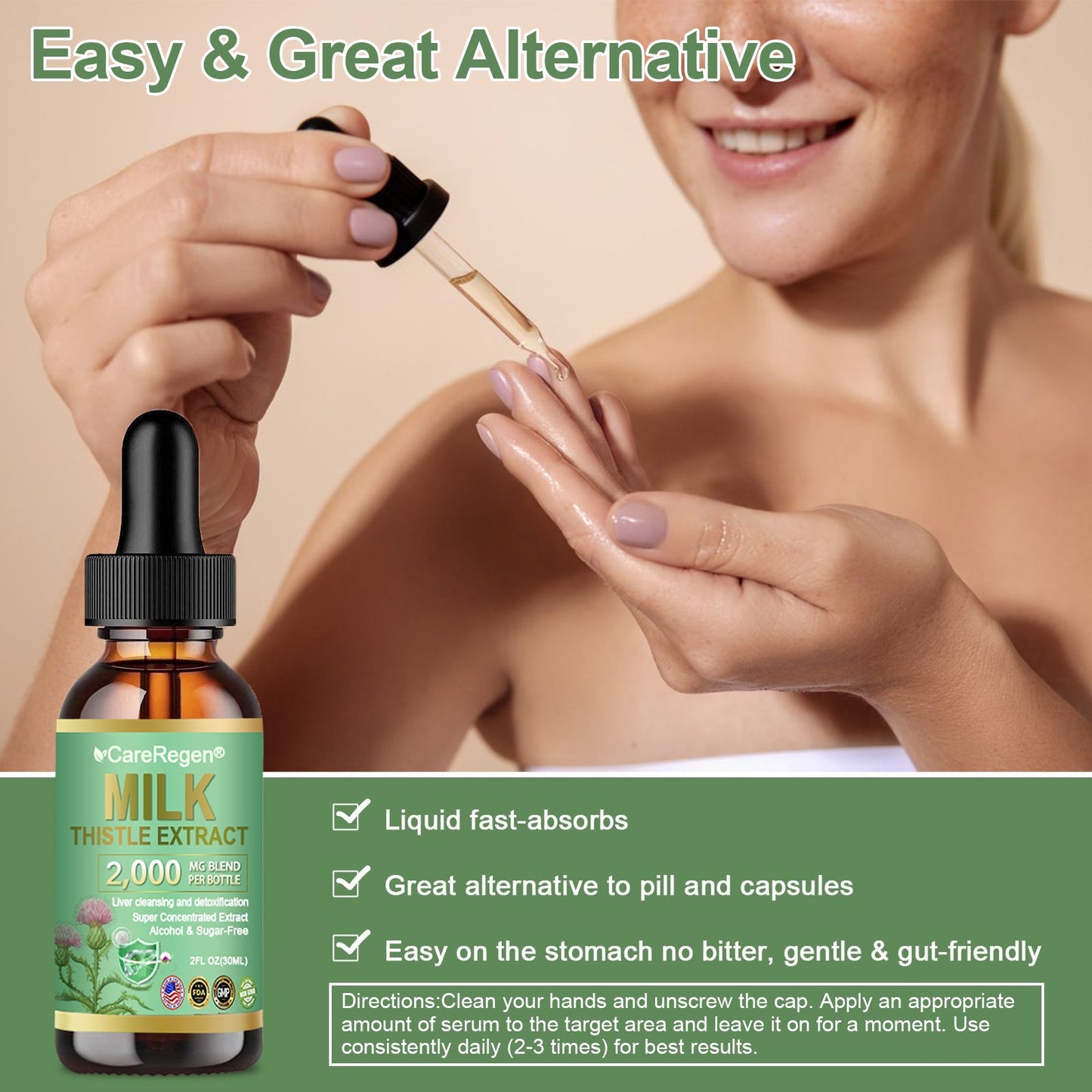 𝗢𝗳𝗳𝗶𝗰𝗶𝗮𝗹 𝗦𝘁𝗼𝗿𝗲:CareRegen® 𝗢𝗿𝗴𝗮𝗻𝗶𝗰 𝗠𝗶𝗹𝗸 𝗧𝗵𝗶𝘀𝘁𝗹𝗲 𝗘𝘅𝘁𝗿𝗮𝗰𝘁 𝗣𝗼𝘄𝗲𝗿𝗳𝘂𝗹 𝗟𝗶𝘃𝗲𝗿 𝗣𝗿𝗼𝘁𝗲𝗰𝘁𝗶𝗼𝗻 𝗗𝗿𝗼𝗽𝘀 🌿 𝐂𝐥𝐢𝐧𝐢𝐜𝐚𝐥𝐥𝐲 𝐩𝐫𝐨𝐯𝐞𝐧, 𝐡𝐢𝐠𝐡𝐥𝐲 𝐜𝐨𝐧𝐜𝐞𝐧𝐭𝐫𝐚𝐭𝐞𝐝 𝐟𝐨𝐫𝐦𝐮𝐥𝐚 𝐭𝐡𝐚𝐭 𝐝𝐞𝐭𝐨𝐱𝐢𝐟𝐢𝐞𝐬 𝐭𝐡𝐞 𝐥𝐢𝐯𝐞𝐫, 𝐫𝐞𝐥𝐢𝐞𝐯𝐞𝐬 𝗳𝗮𝘁𝘁𝘆 𝗹𝗶𝘃𝗲𝗿, 𝗵𝗲𝗽𝗮𝘁𝗶𝘁𝗶𝘀 & 𝗹𝗶𝘃𝗲𝗿 𝘀𝘁𝗿𝗲𝘀𝘀 — 𝗻𝘂𝗿𝘁𝘂𝗿𝗲 𝘆𝗼𝘂𝗿 𝗹𝗶𝘃𝗲𝗿, 𝗳𝗮𝘀𝘁𝗲𝗿 & 𝘀𝗮𝗳𝗲𝗹𝘆. 🌿