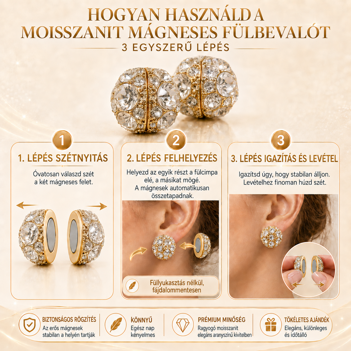 TIMNAMY® mágneses moissanit nyirokmasszázs fülbevaló: gyors eredmények, nincs szükség füllyukasztásra. Utolsó napi különleges ajánlat: 50% kedvezmény 💝💘5