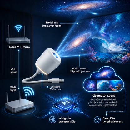 TIMNAMY® NEXT-GEN SMART PROJECTION HD Smart Dynamic 5D Holografski projektor za noćno svjetlo 🥕🥕