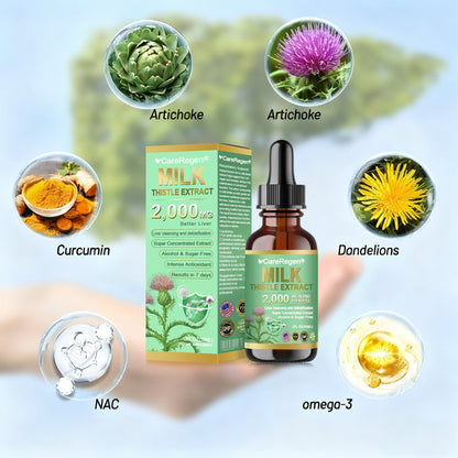 𝗢𝗳𝗳𝗶𝗰𝗶𝗮𝗹 𝗦𝘁𝗼𝗿𝗲:CareRegen® 𝗢𝗿𝗴𝗮𝗻𝗶𝗰 𝗠𝗶𝗹𝗸 𝗧𝗵𝗶𝘀𝘁𝗹𝗲 𝗘𝘅𝘁𝗿𝗮𝗰𝘁 𝗣𝗼𝘄𝗲𝗿𝗳𝘂𝗹 𝗟𝗶𝘃𝗲𝗿 𝗣𝗿𝗼𝘁𝗲𝗰𝘁𝗶𝗼𝗻 𝗗𝗿𝗼𝗽𝘀 🌿 𝐂𝐥𝐢𝐧𝐢𝐜𝐚𝐥𝐥𝐲 𝐩𝐫𝐨𝐯𝐞𝐧, 𝐡𝐢𝐠𝐡𝐥𝐲 𝐜𝐨𝐧𝐜𝐞𝐧𝐭𝐫𝐚𝐭𝐞𝐝 𝐟𝐨𝐫𝐦𝐮𝐥𝐚 𝐭𝐡𝐚𝐭 𝐝𝐞𝐭𝐨𝐱𝐢𝐟𝐢𝐞𝐬 𝐭𝐡𝐞 𝐥𝐢𝐯𝐞𝐫, 𝐫𝐞𝐥𝐢𝐞𝐯𝐞𝐬 𝗳𝗮𝘁𝘁𝘆 𝗹𝗶𝘃𝗲𝗿, 𝗵𝗲𝗽𝗮𝘁𝗶𝘁𝗶𝘀 & 𝗹𝗶𝘃𝗲𝗿 𝘀𝘁𝗿𝗲𝘀𝘀 — 𝗻𝘂𝗿𝘁𝘂𝗿𝗲 𝘆𝗼𝘂𝗿 𝗹𝗶𝘃𝗲𝗿, 𝗳𝗮𝘀𝘁𝗲𝗿 & 𝘀𝗮𝗳𝗲𝗹𝘆. 🌿